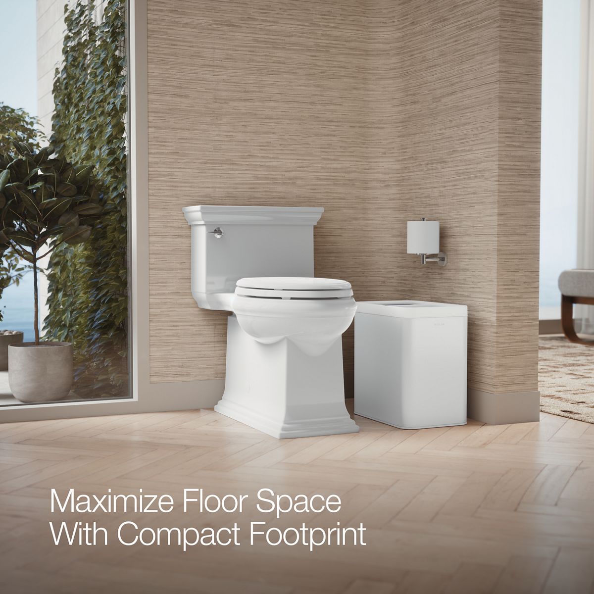 KOHLER K-31315 22-liter dual-compartment open-top trash can
