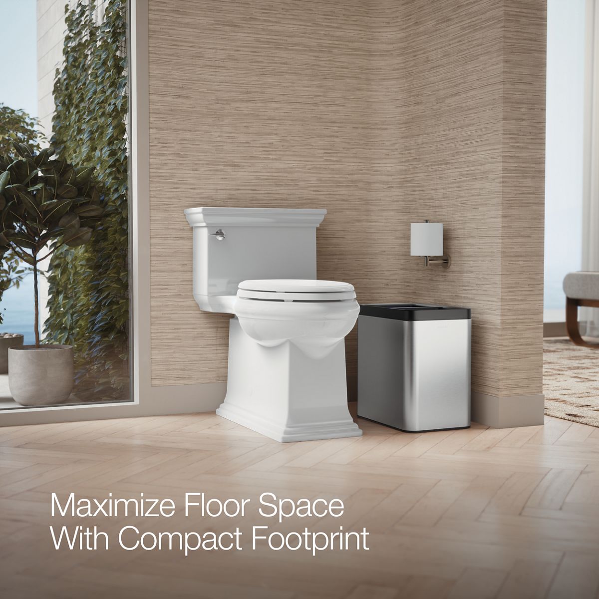 KOHLER K-31315 22-liter dual-compartment open-top trash can