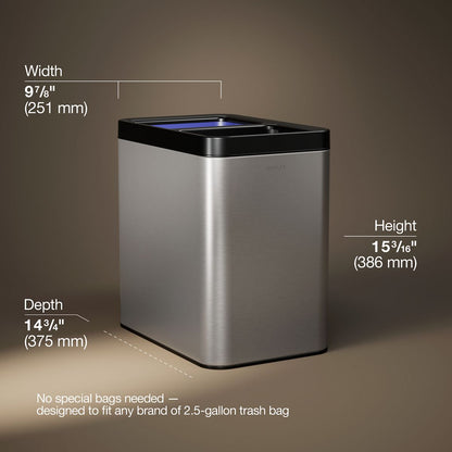 KOHLER K-31315 22-liter dual-compartment open-top trash can