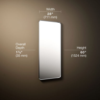 3/4 view of product with dimensions