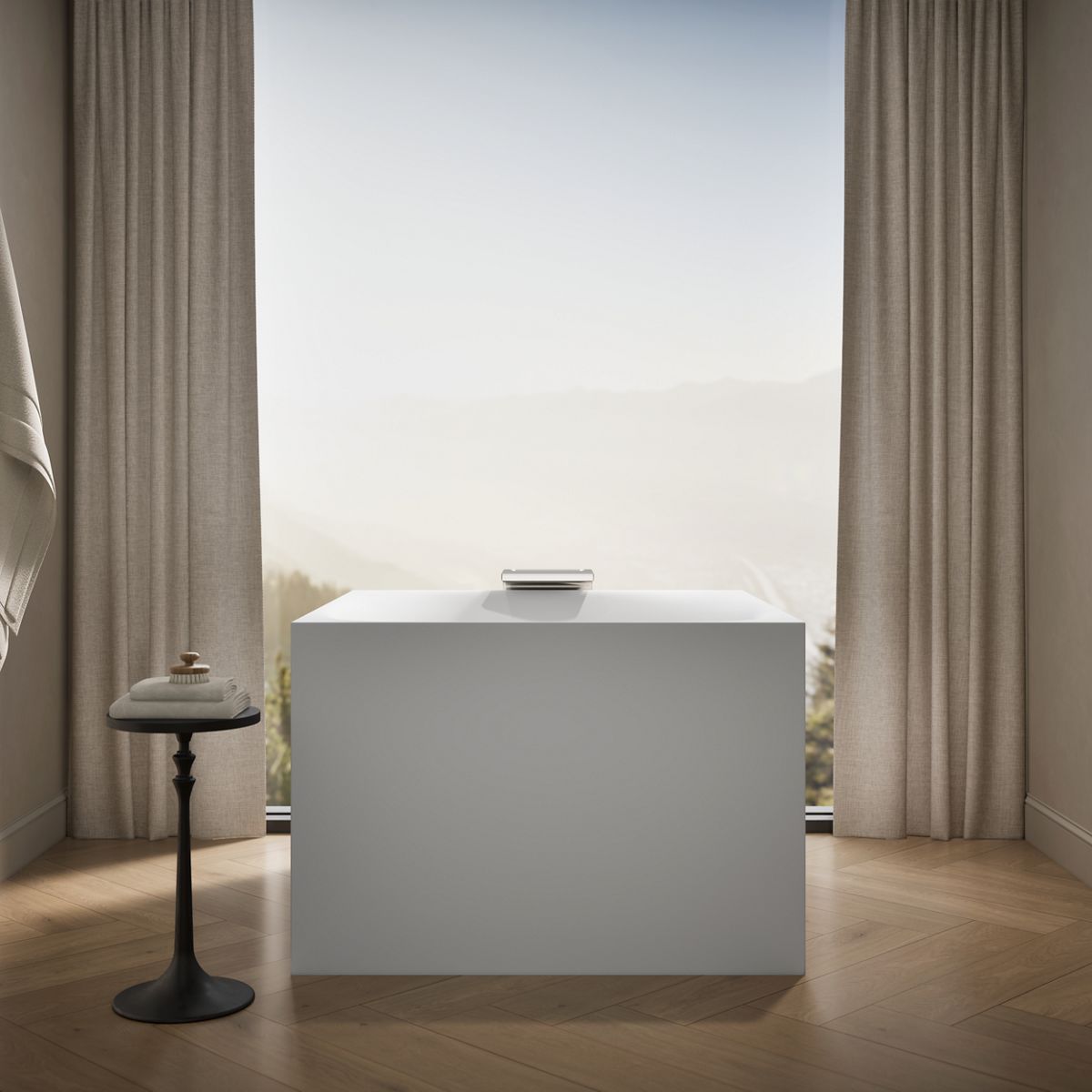 KOHLER K-31405-PFET Stillness Experience 46" x 46" freestanding bath
