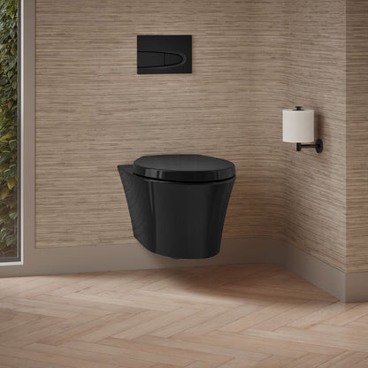 KOHLER K-31539 Veil Wall-hung compact elongated toilet, dual-flush