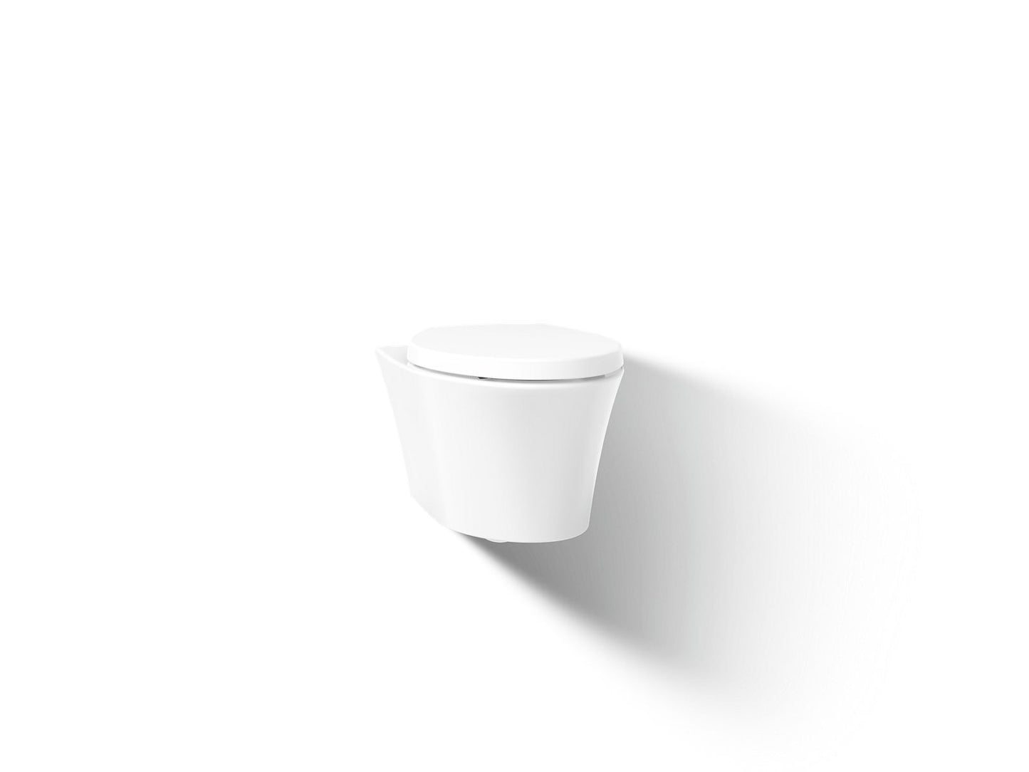 KOHLER K-31539 Veil Wall-hung compact elongated toilet, dual-flush
