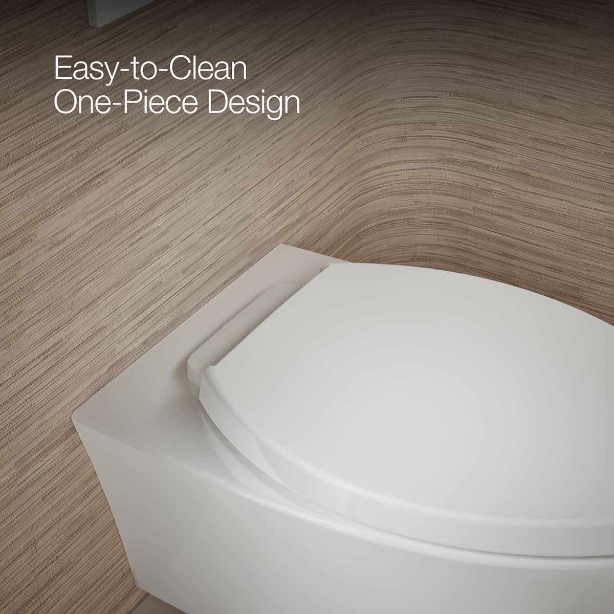 KOHLER K-31539 Veil Wall-hung compact elongated toilet, dual-flush