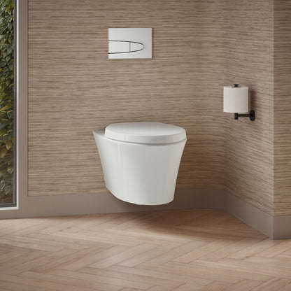 KOHLER K-31539 Veil Wall-hung compact elongated toilet, dual-flush