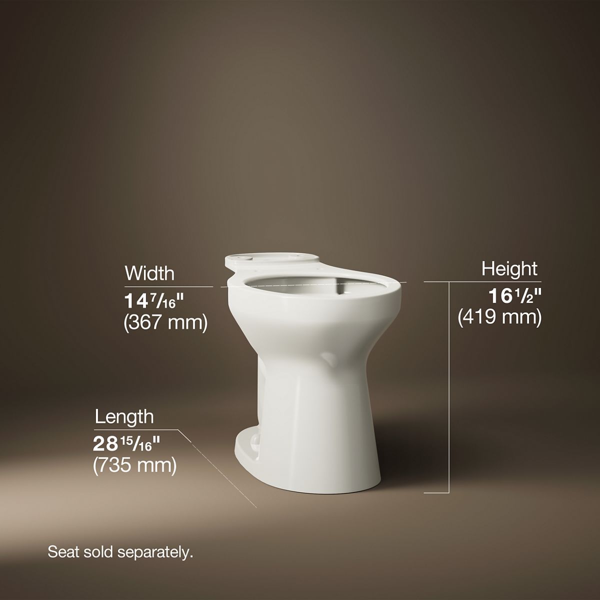 KOHLER K-31588 Cimarron Elongated toilet bowl