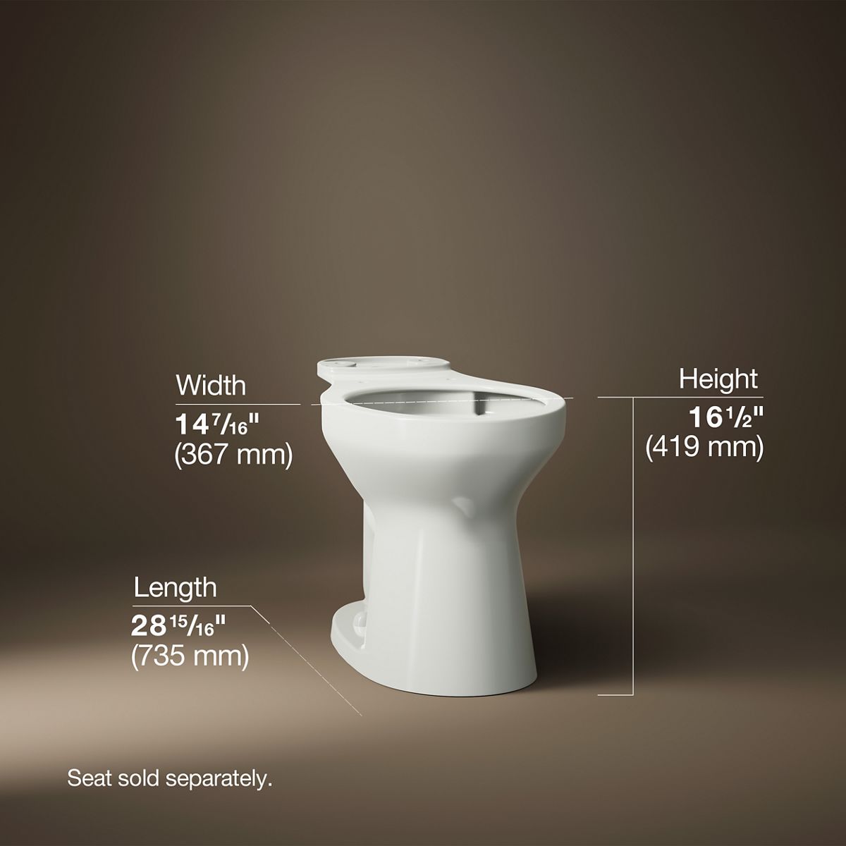KOHLER K-31588 Cimarron Elongated toilet bowl