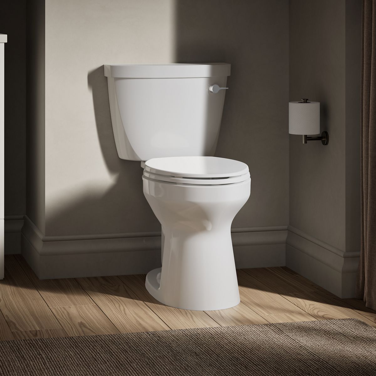 KOHLER K-31620-RA Cimarron ComForteeight Two-piece elongated 1.6 gpf chair-height toilet - White