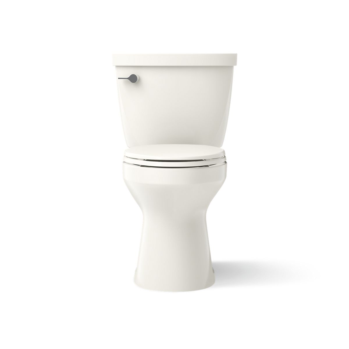 KOHLER K-31621-DRY Cimarron Two-piece Elongated Toilet, 1.28 GPF, Biscuit - front view of product