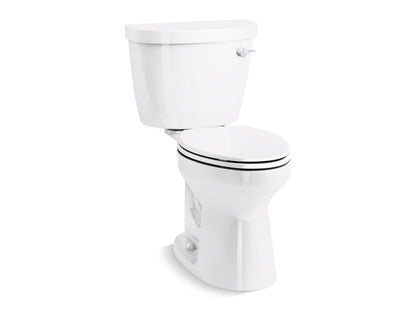 KOHLER K-31621-DRYRA Cimarron Two-piece Elongated Toilet, 1.28 GPF, White - 3/4 view of product