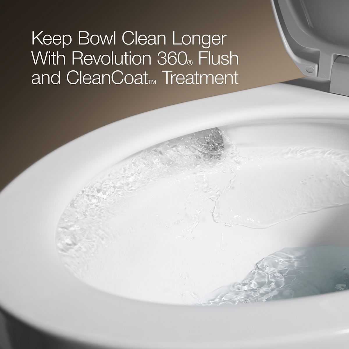 KOHLER K-31621-DRYRA Cimarron Two-piece Elongated Toilet, 1.28 GPF, White - Detail image of a product feature