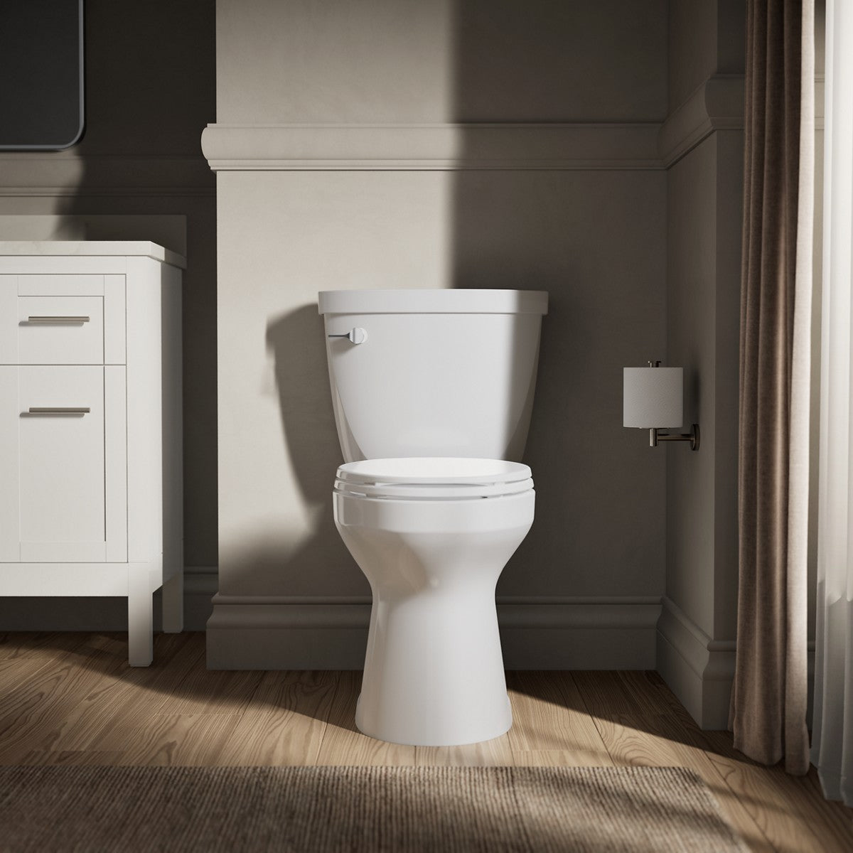 KOHLER K-31626-DRY Cimarron The Complete Solution two-piece elongated toilet, 1.28 gpf, white - view 5