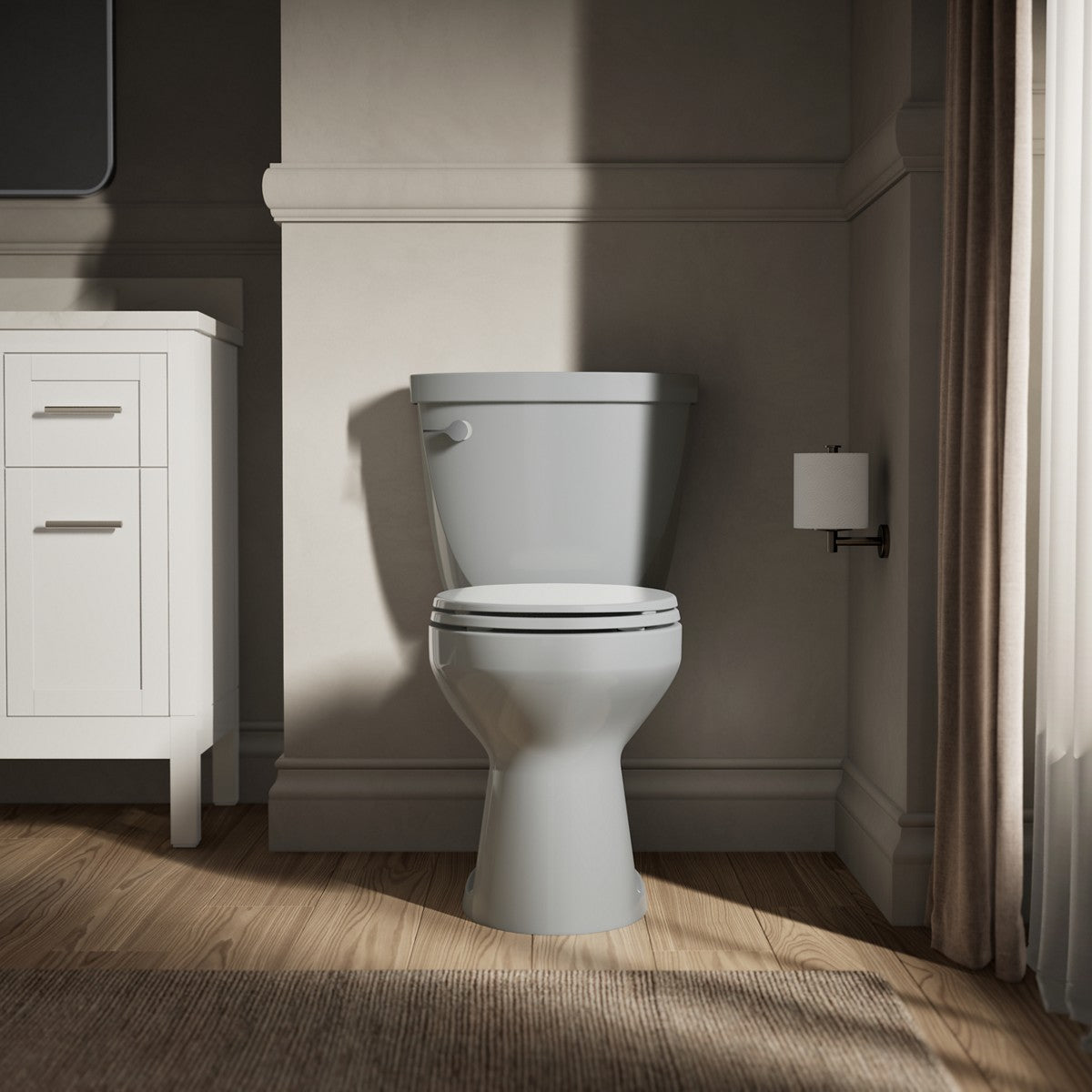 KOHLER K-31640 Cimarron ComForteeight Two-piece round-front 1.6 gpf chair-height toilet