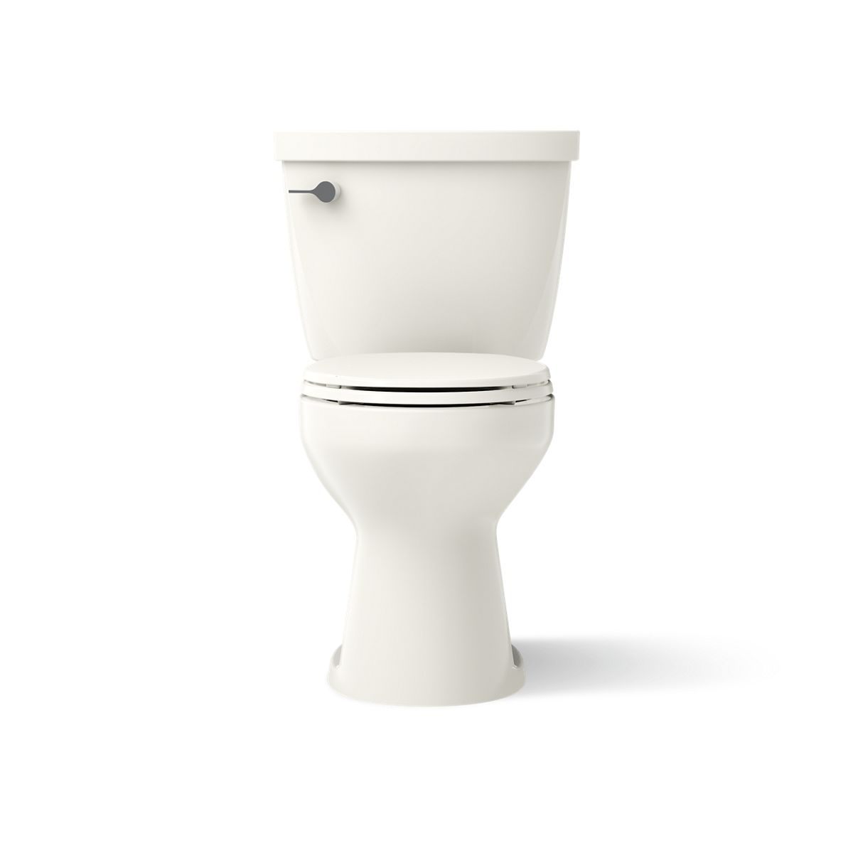 KOHLER K-31641-DRY Cimarron Two-piece Round-front Toilet, 1.28 GPF, Biscuit - front view of product