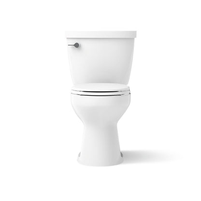 KOHLER K-31641-DRY Cimarron Two-piece Round-front Toilet, 1.28 GPF, White - front view of product