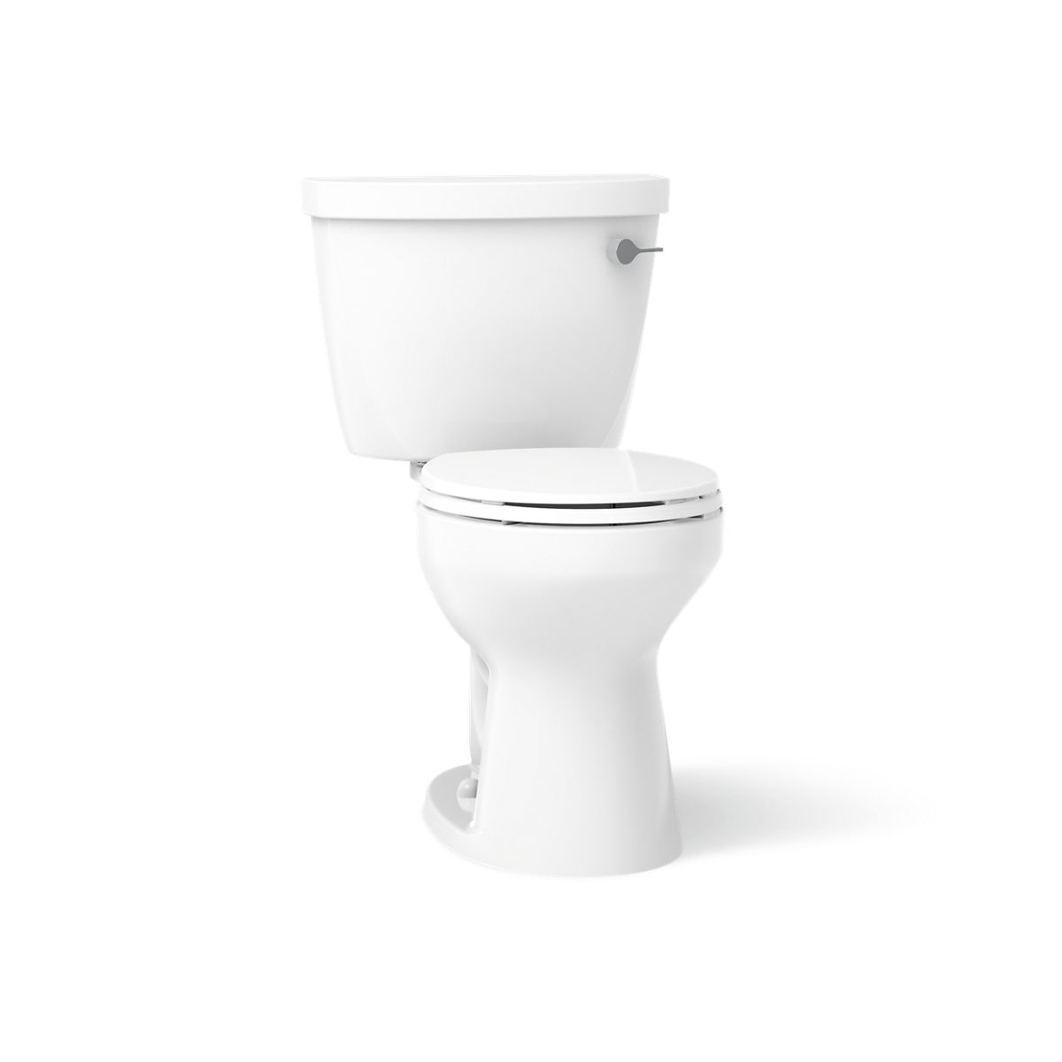 KOHLER K-31641-DRYRA Cimarron Two-piece Round-front Toilet, 1.28 GPF, White - 3/4 view of product