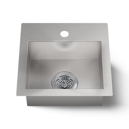 KOHLER K-32027-1 Vault 15" top-/undermount single-bowl bar sink