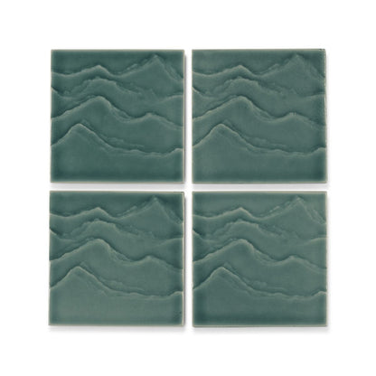 KOHLER Landshapes™ by Daniel Arsham 4" x 4" Feature Tile produced by the KOHLER WasteLAB