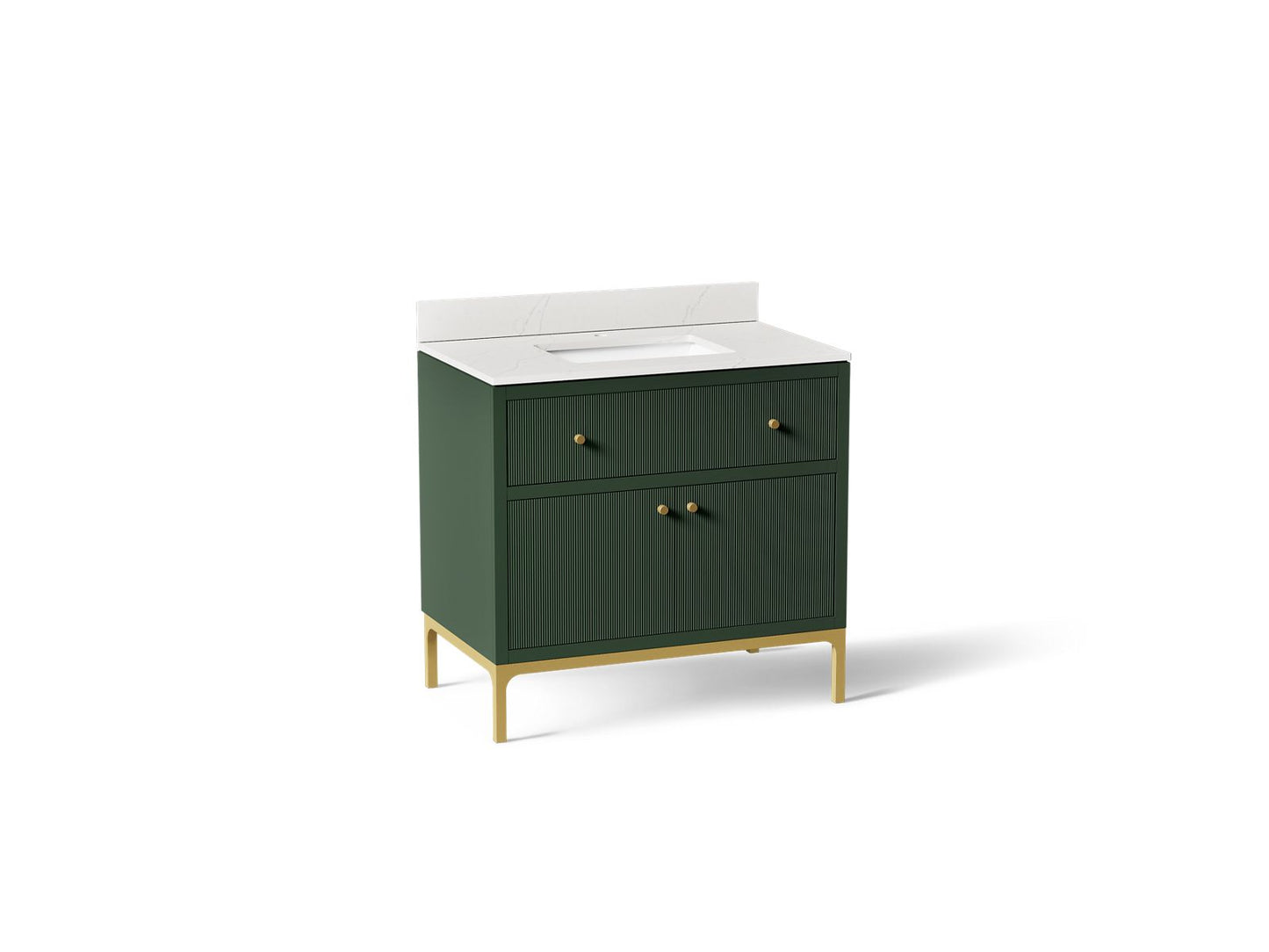 KOHLER Calpa™ 36" bathroom vanity cabinet with sink and quartz top