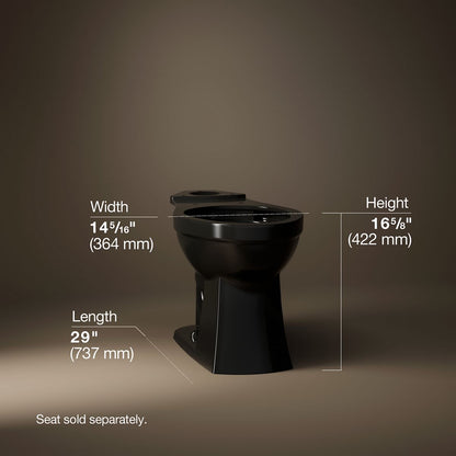 KOHLER K-32809 Kelston Elongated toilet bowl, black black - view 3