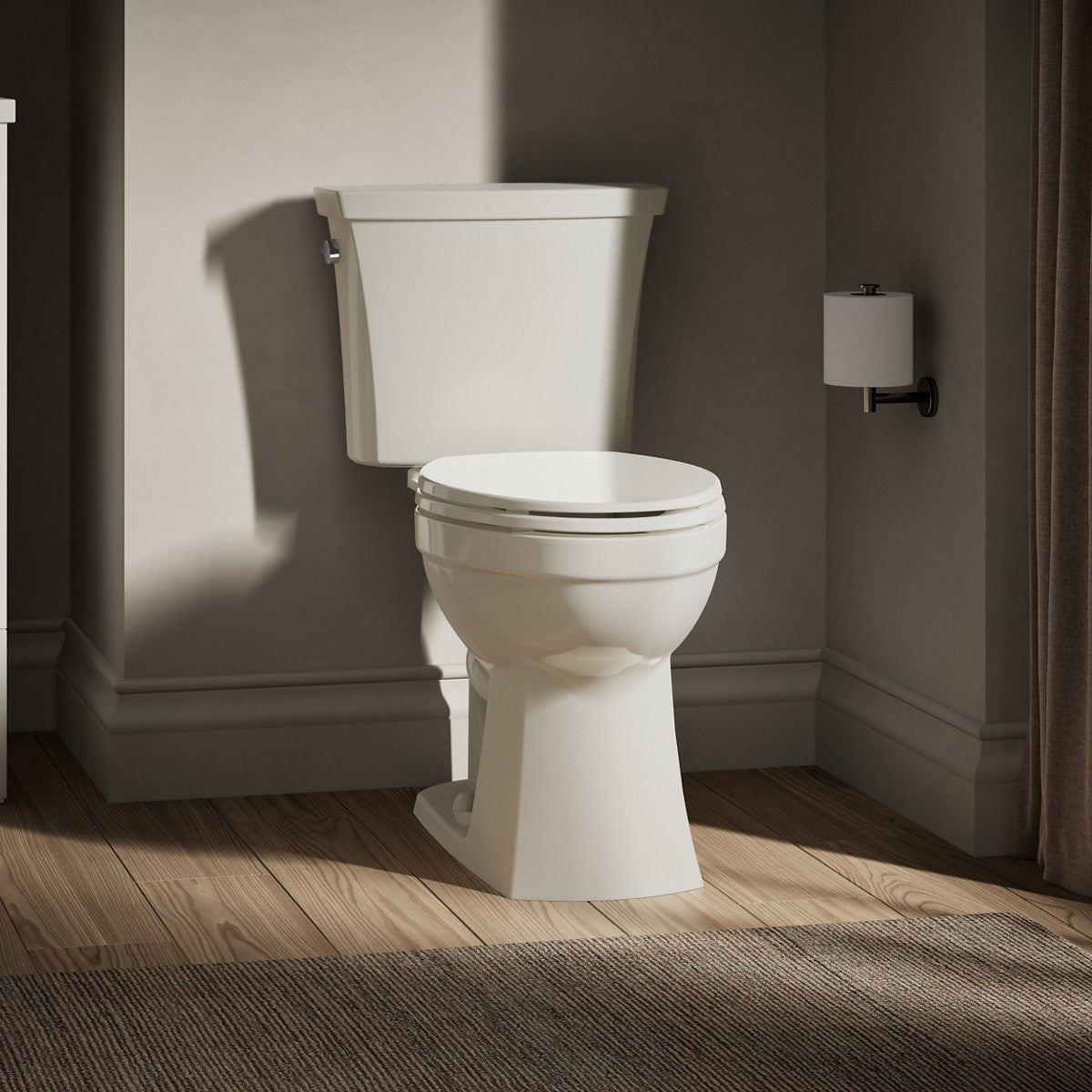 KOHLER K-32810 Kelston Two-piece elongated toilet, 1.28 gpf, biscuit - view 4