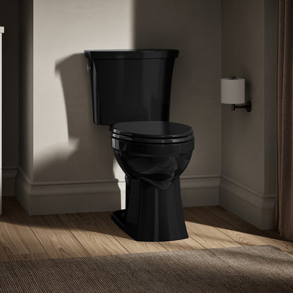 KOHLER K-32810 Kelston Two-piece elongated toilet, 1.28 gpf, black black - view 4