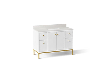 KOHLER Calpa™ 48" bathroom vanity cabinet with sink and quartz top