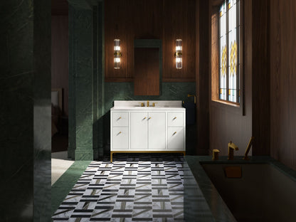 KOHLER Calpa™ 48" bathroom vanity cabinet with sink and quartz top