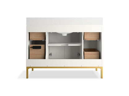 KOHLER Calpa™ 48" bathroom vanity cabinet with sink and quartz top