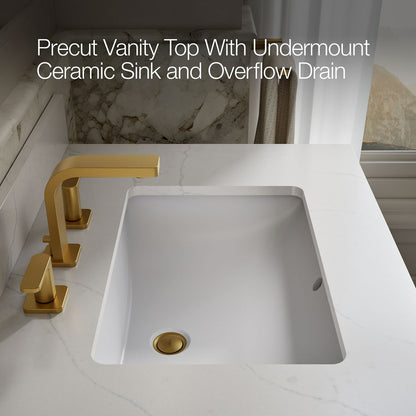 KOHLER Calpa™ 60" bathroom vanity cabinet with sinks and quartz top