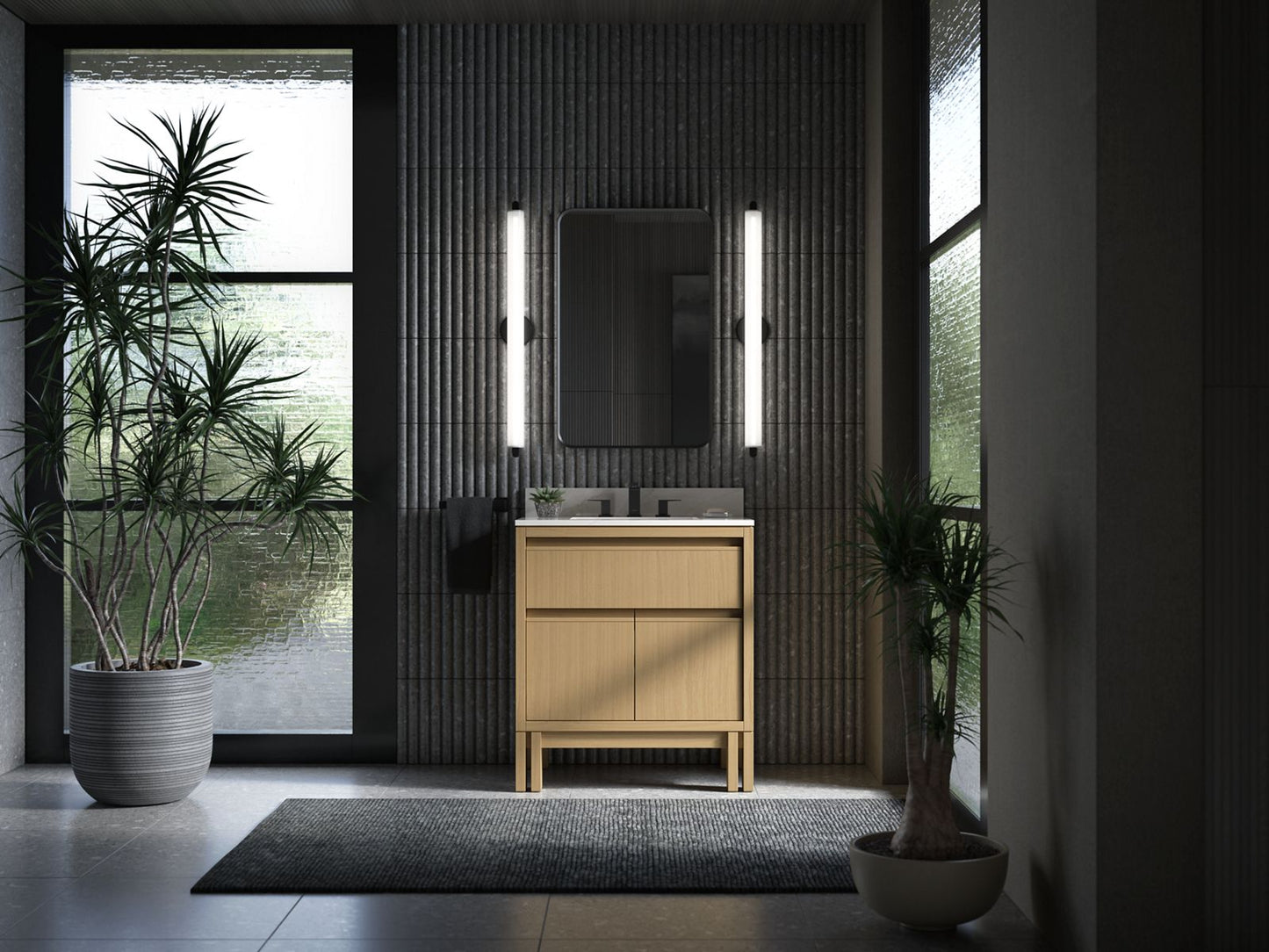 KOHLER Solive™ 30" bathroom vanity cabinet with sink and quartz top