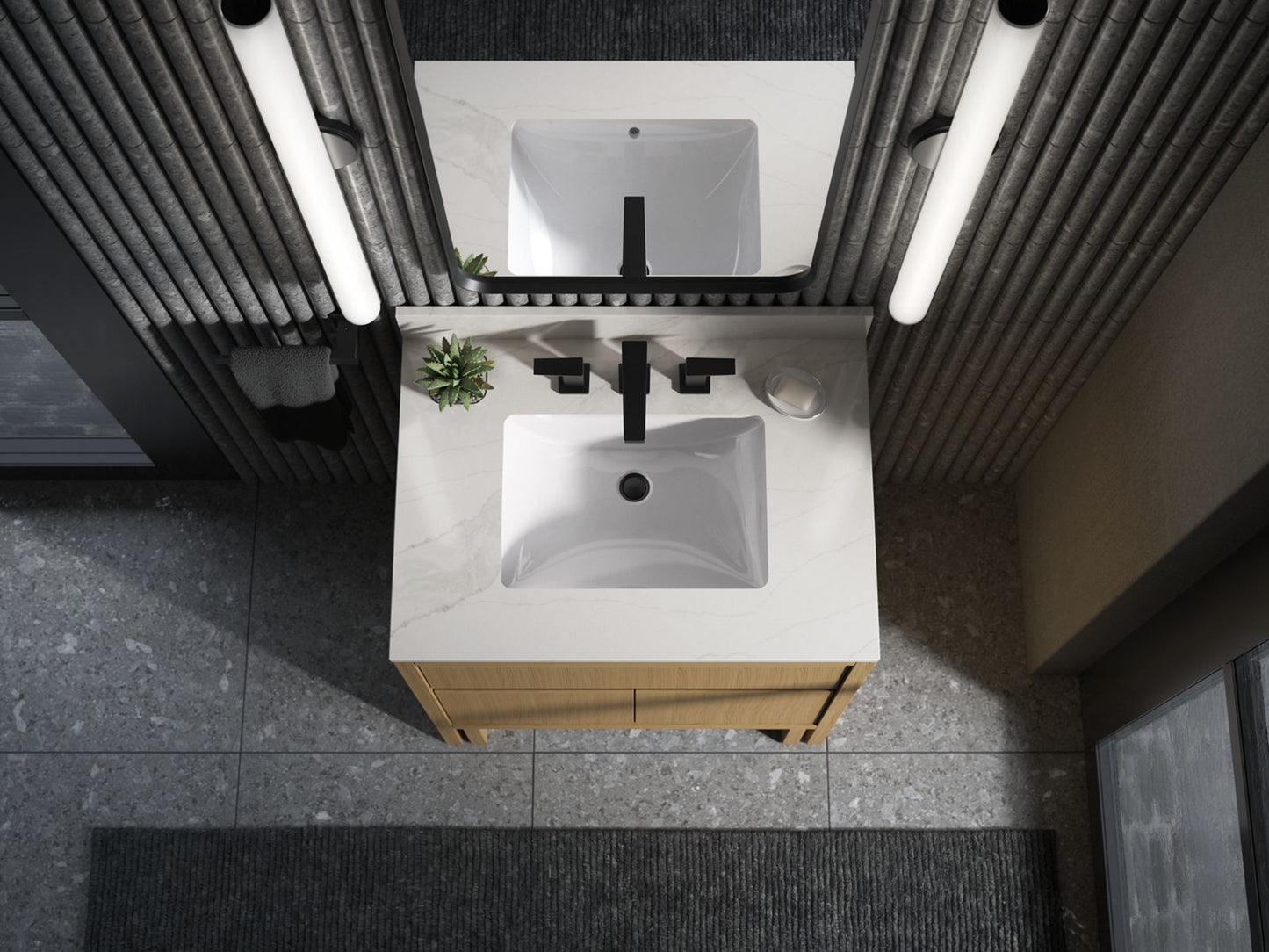 KOHLER Solive™ 30" bathroom vanity cabinet with sink and quartz top