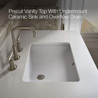 KOHLER Solive™ 36" bathroom vanity cabinet with sink and quartz top