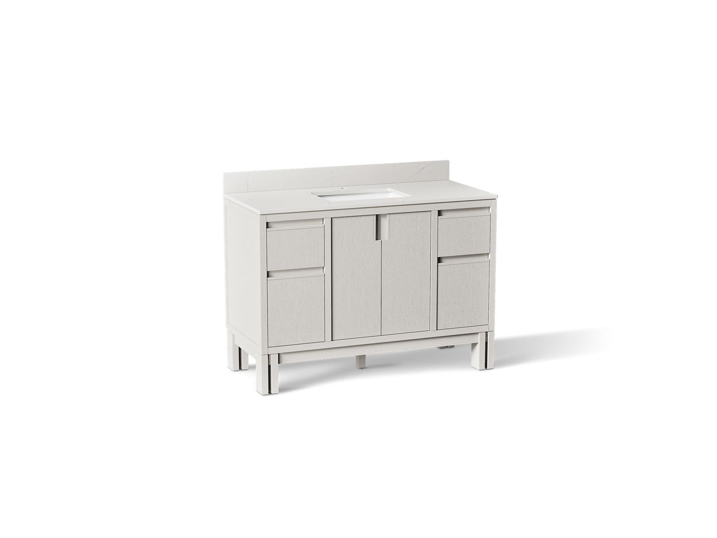 KOHLER Solive™ 48" bathroom vanity cabinet with sink and quartz top