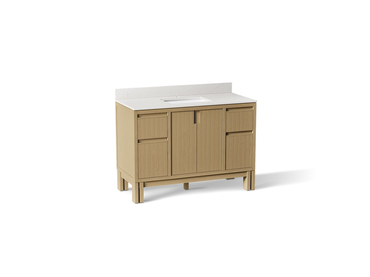 KOHLER Solive™ 48" bathroom vanity cabinet with sink and quartz top