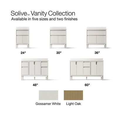 KOHLER Solive™ 48" bathroom vanity cabinet with sink and quartz top