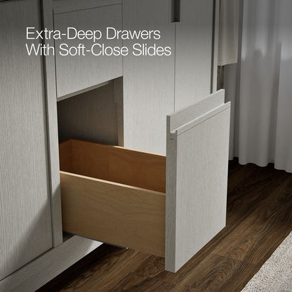 KOHLER Solive™ 60" bathroom vanity cabinet with sinks and quartz top