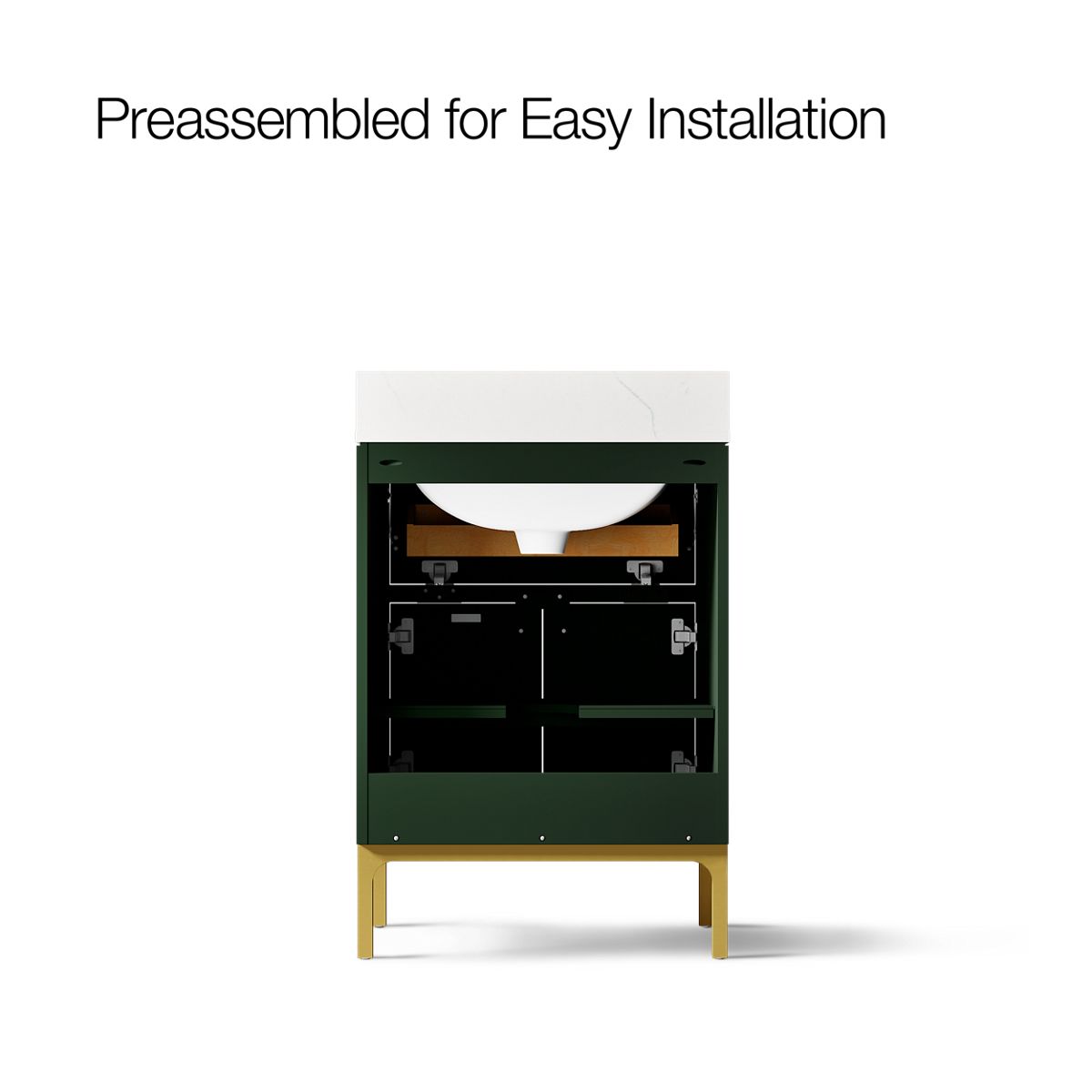 KOHLER Calpa™ 24" bathroom vanity cabinet with sink and quartz top