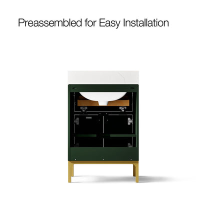 KOHLER Calpa™ 24" bathroom vanity cabinet with sink and quartz top