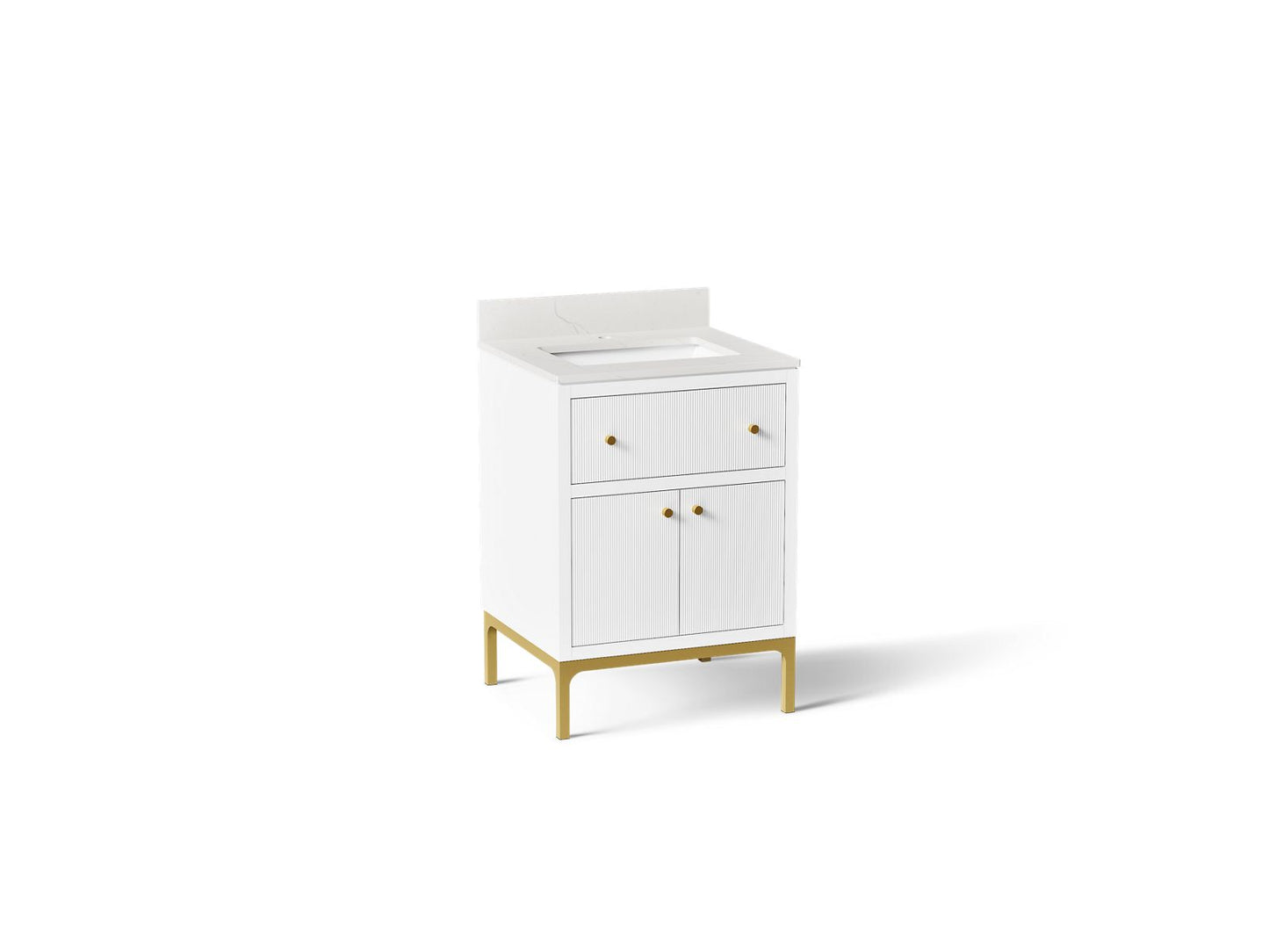 KOHLER Calpa™ 24" bathroom vanity cabinet with sink and quartz top