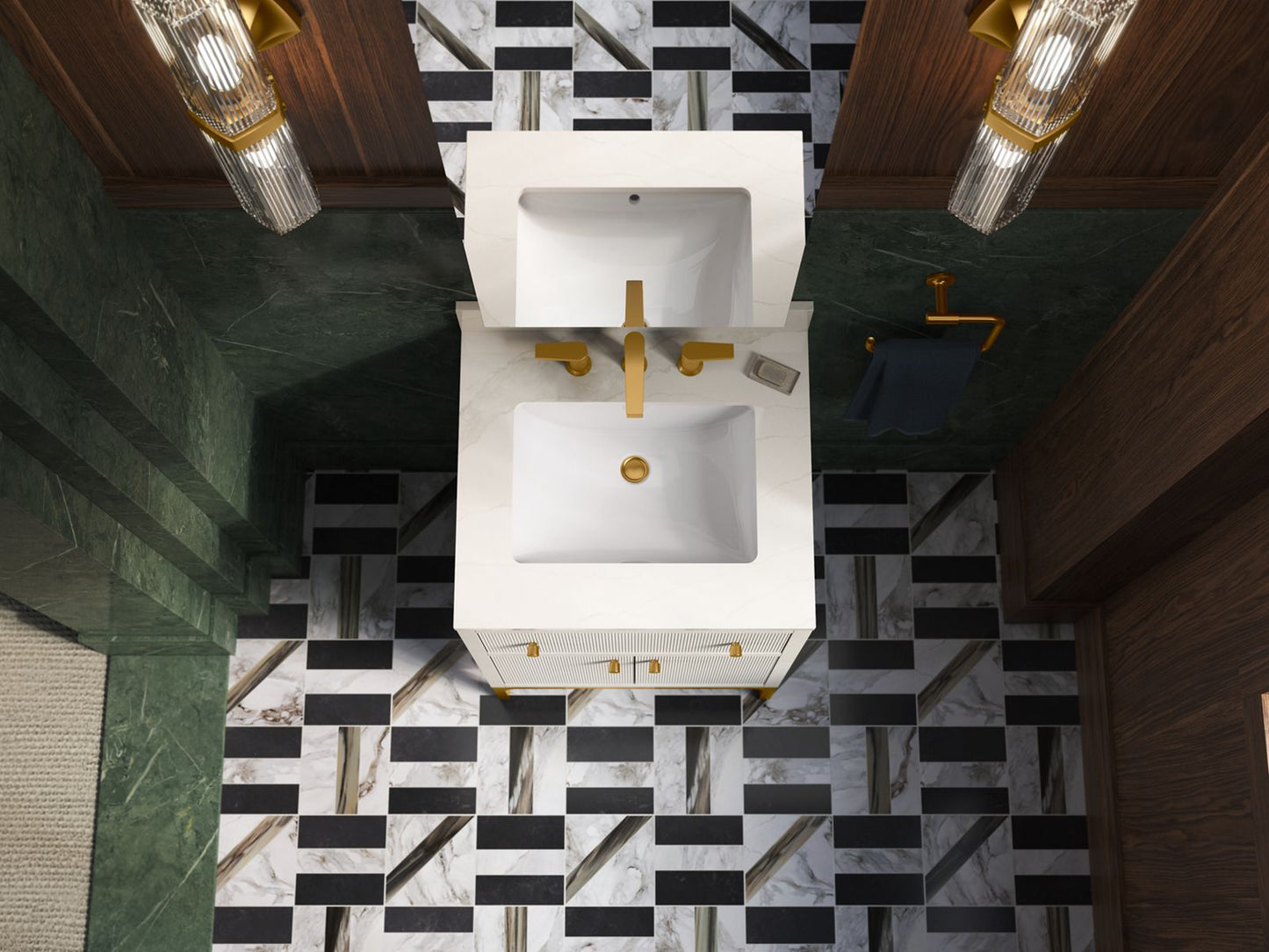 KOHLER Calpa™ 24" bathroom vanity cabinet with sink and quartz top