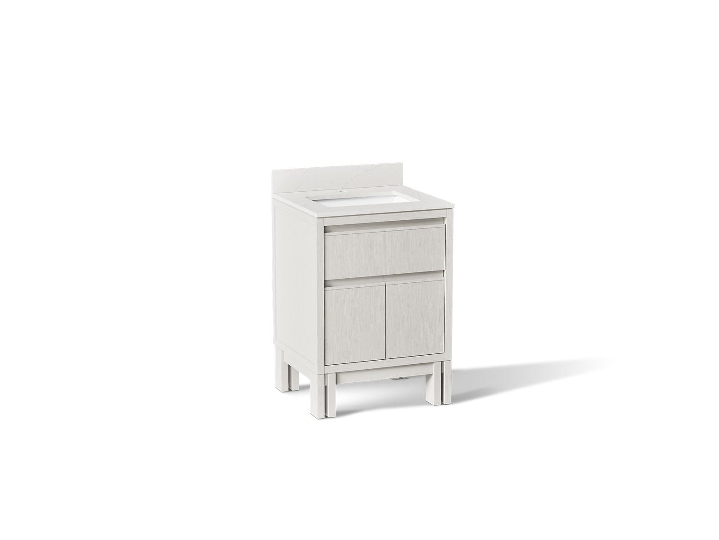 KOHLER Solive™ 24" bathroom vanity cabinet with sink and quartz top