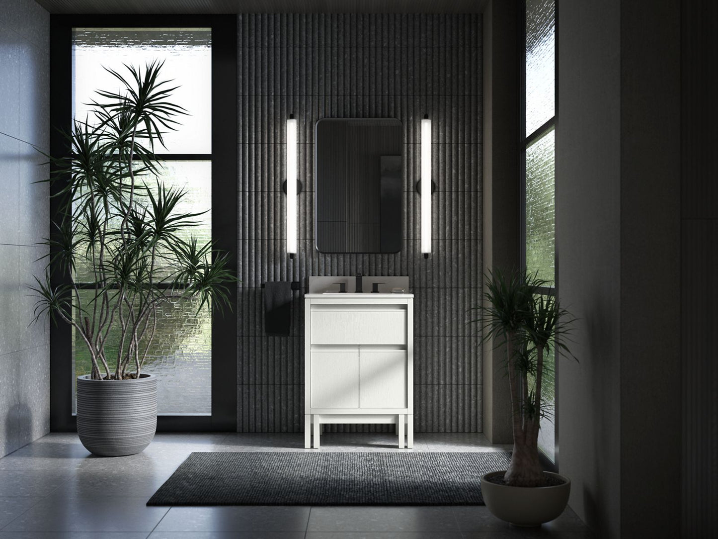 KOHLER Solive™ 24" bathroom vanity cabinet with sink and quartz top