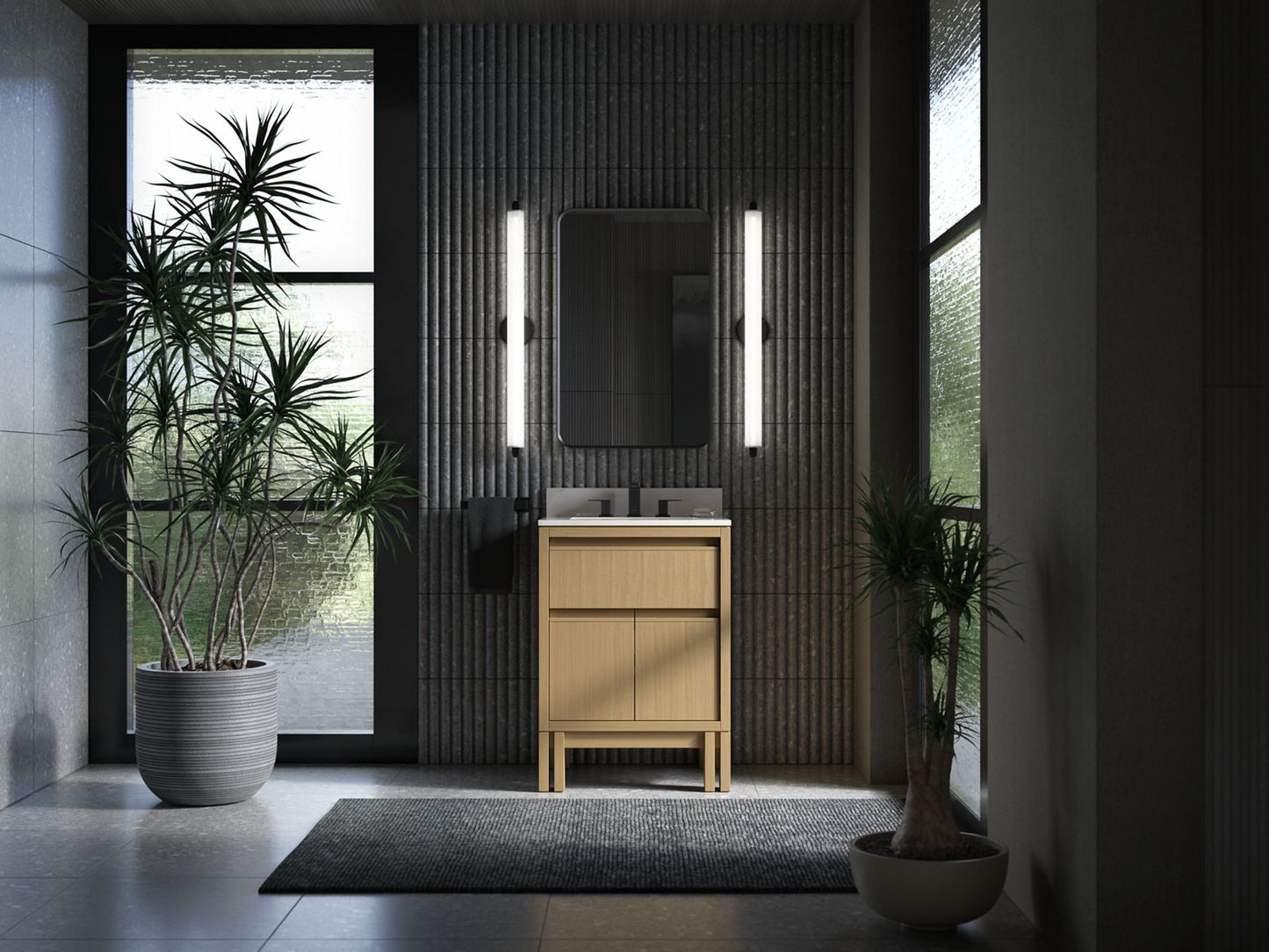 KOHLER Solive™ 24" bathroom vanity cabinet with sink and quartz top