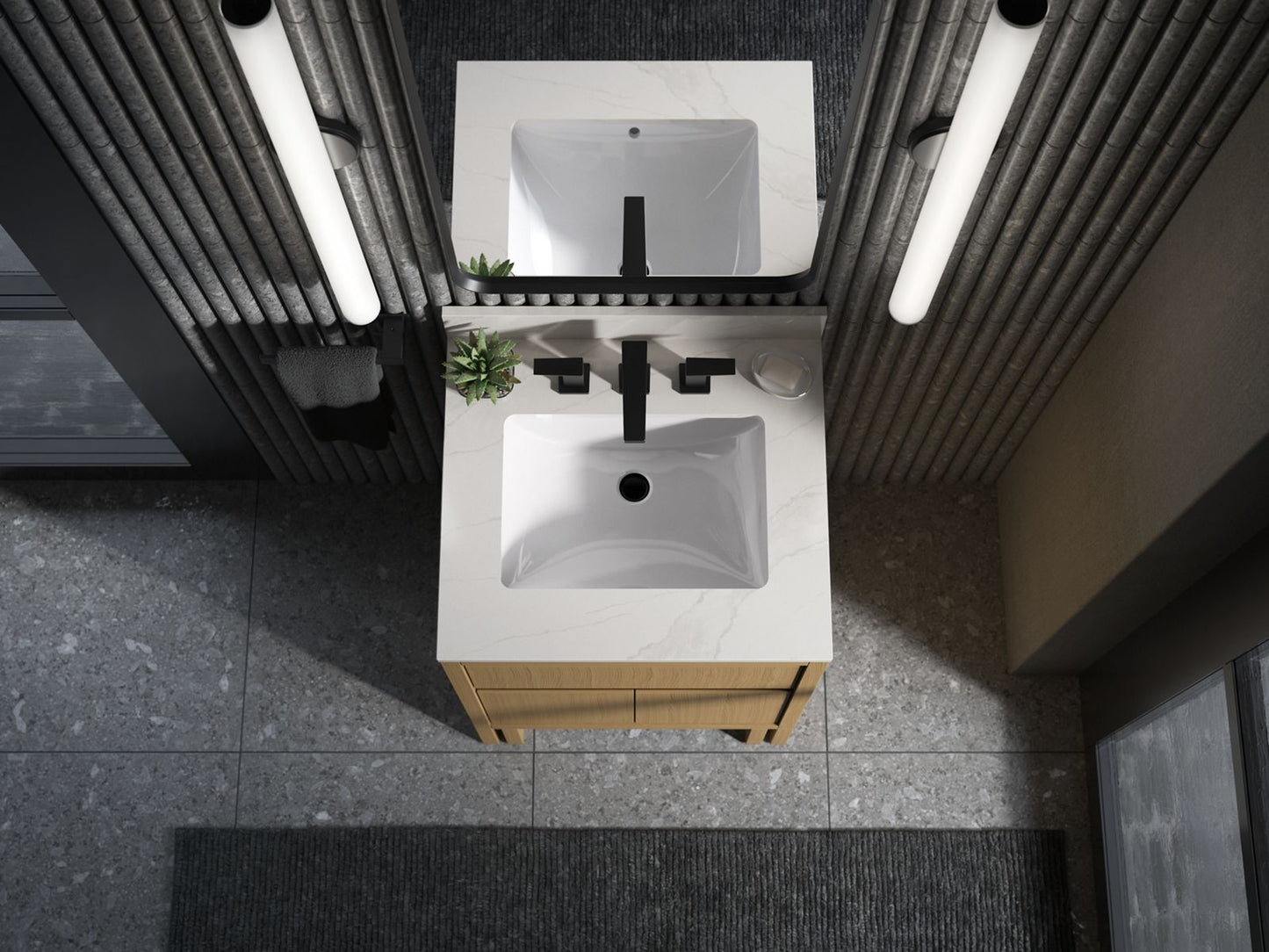 KOHLER Solive™ 24" bathroom vanity cabinet with sink and quartz top