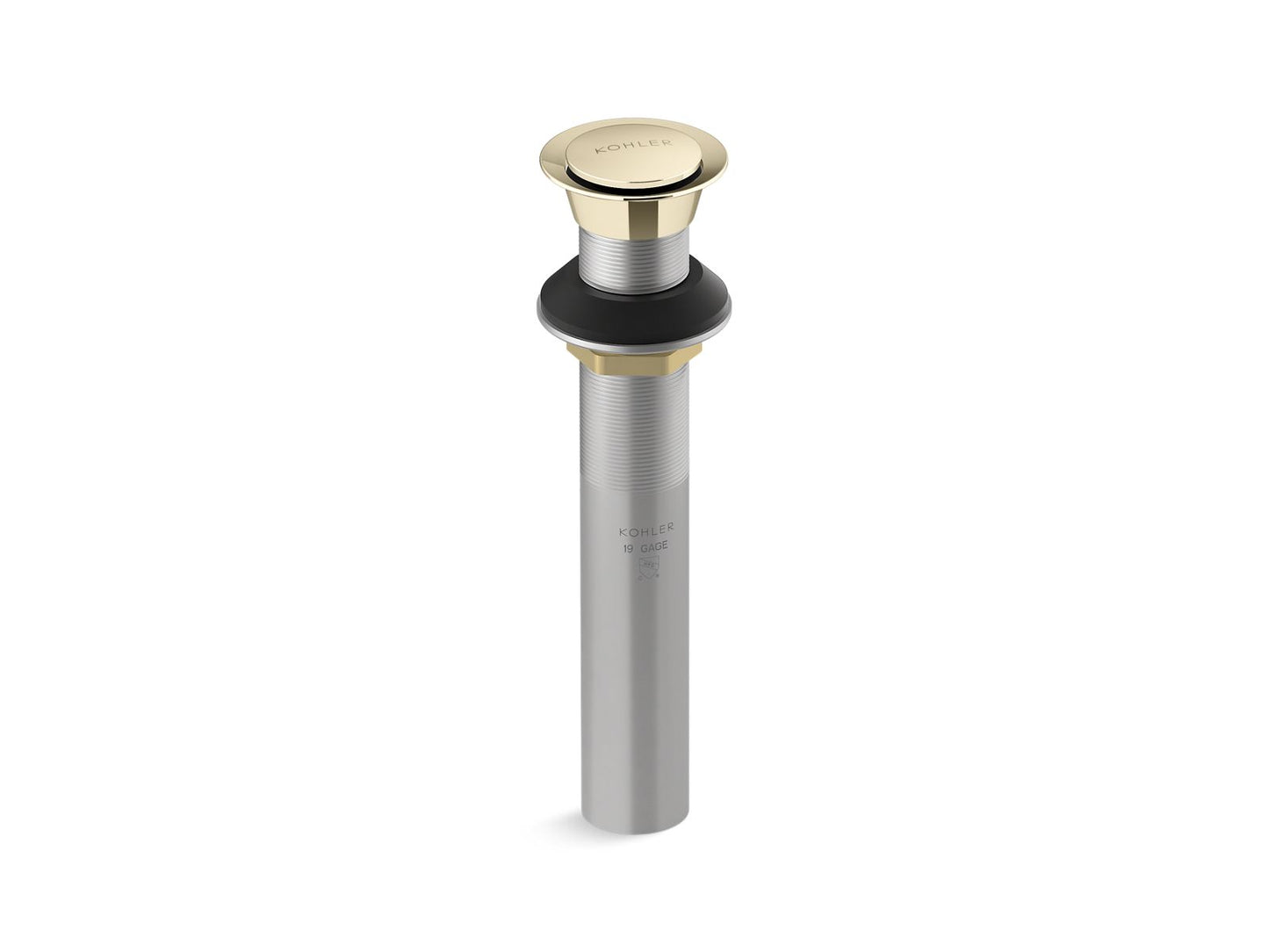 KOHLER K-33151 Clicker drain without overflow, vibrant french gold