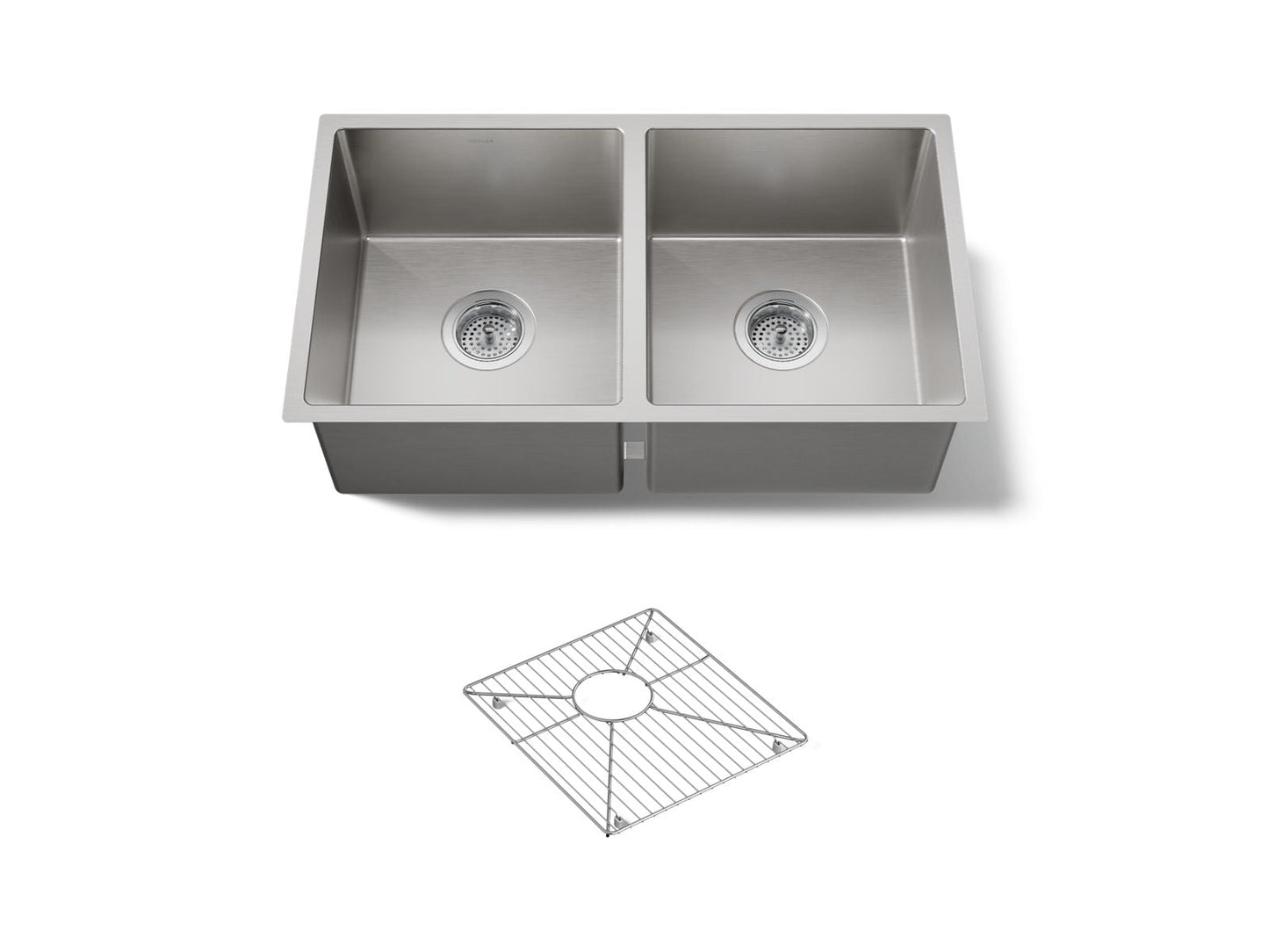 KOHLER Strive 29-1/2" undermount double-bowl kitchen sink