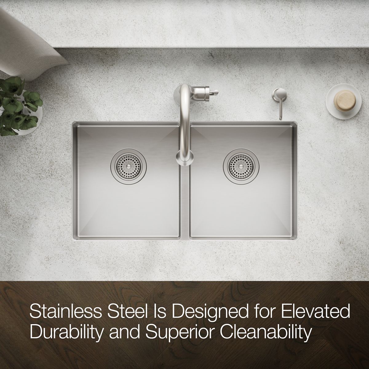 KOHLER Strive 29-1/2" undermount double-bowl kitchen sink