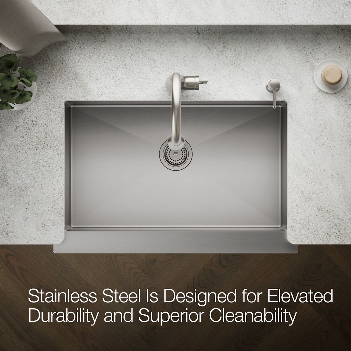 KOHLER Strive 33-1/2" undermount single-bowl farmhouse kitchen sink