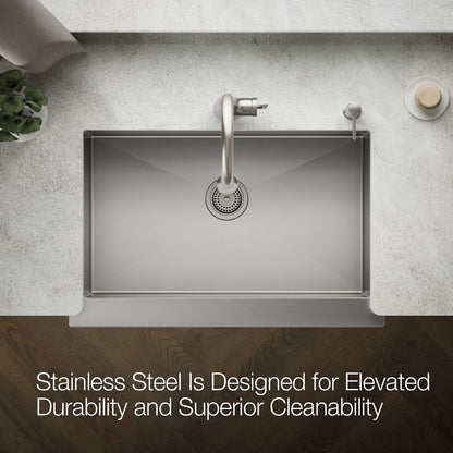 KOHLER Strive 33-1/2" undermount single-bowl farmhouse kitchen sink